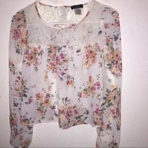 White floral top